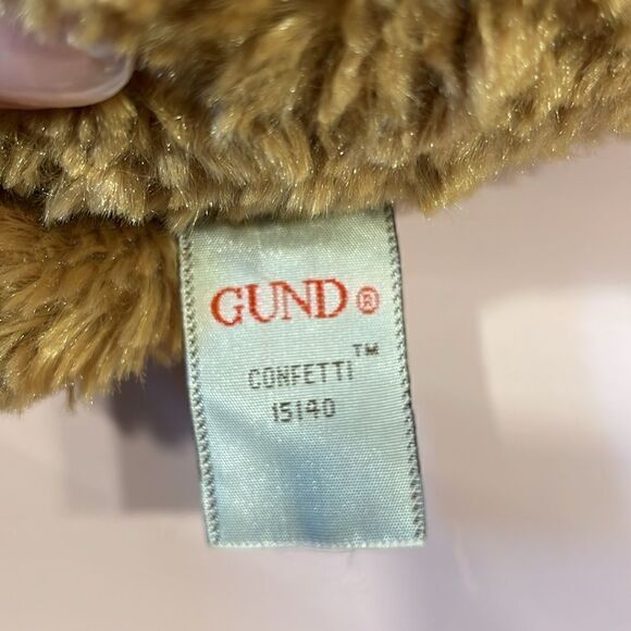 Gund Confetti the Brown & Cream Bear w Music & Moving Head #15140 Excellent Con… - Picture 7 of 8